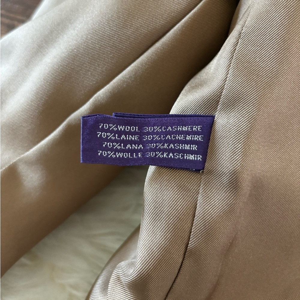 Ralph Lauren Purple Label Cropped Wool Cashmere Herringbone Blazer Jacket - Picture 6 of 15